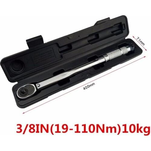 Adjustable Torque Wrench 9.5mm 3/8'' Inch Drive car Ratchet 19-110 Nm 10kg Hand Wrench Bicycle repair Tool kit