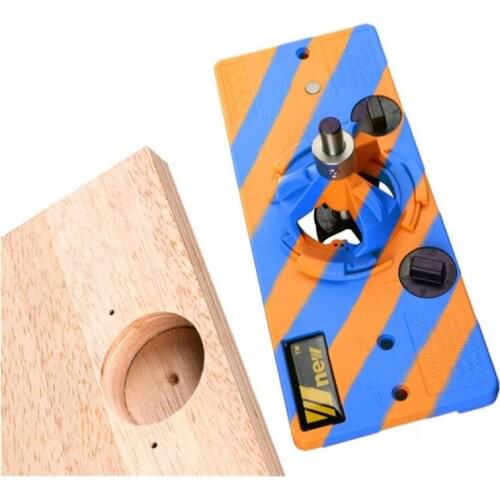 35MM Cup Style Hinge Boring Jig Drill Guide Set Door Hole Template w/ Forstner Bit Wood Cutter Carpenter Woodworking DIY Tools