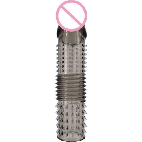 New Reusable Penis Sleeve for Men Crystal Lengthen Transparent Sex Toy Penis Sleeve For Men-30