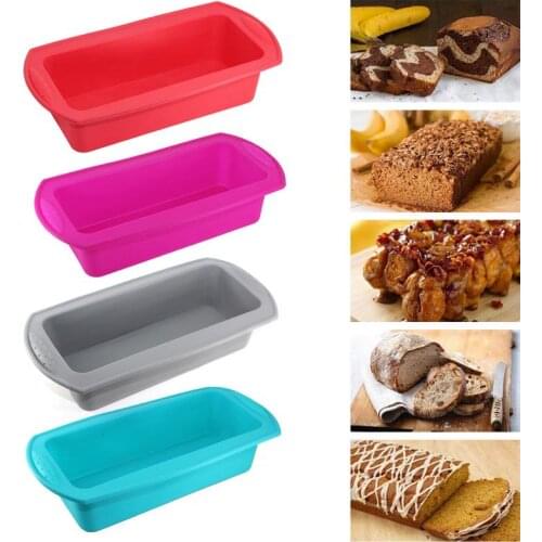 New Silicone Mold Baking Tools Rectangular Silicone Cake Mold Toast Candy Mold Mold DIY Kitchen Supplies Cake Making