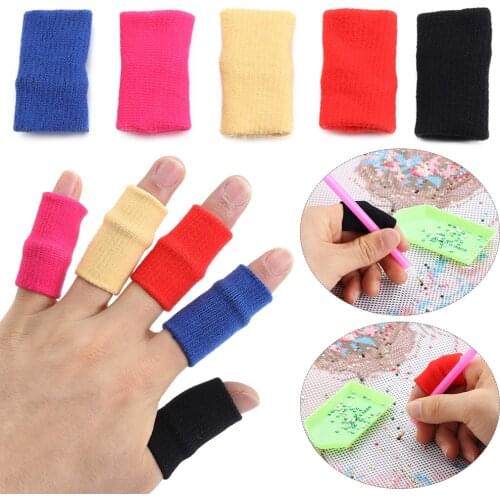 New 5D Diamond Painting Tool Finger Protection Cover Diamond Drills Pen Hand Pain Relief Embroidery Cross Stitch Finger Sleeves