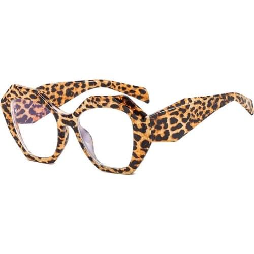 Retro Fashion Big Frame Women Men Anti Blue Light Irregular Eyewear Blocking Glasses Optical Spectacle Eyeglass 50465