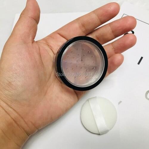 5/20/100pcs Portable Sifter with Clear Black Window Cap Refillable Plastic Loose Powder Jar with Puff Empty Cosmetic Container