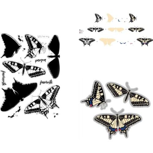Clear Stamps And Cutting Dies Big Dovetail Butterflies For DIY Scrapbook Photo Album Craft Card 2021 New