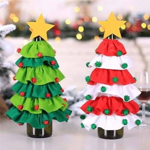 2020 Navidad Gift Christmas Wine Bottle Cover Christmas Decorations For Home Santa Claus Christmas Ornament Table Decor