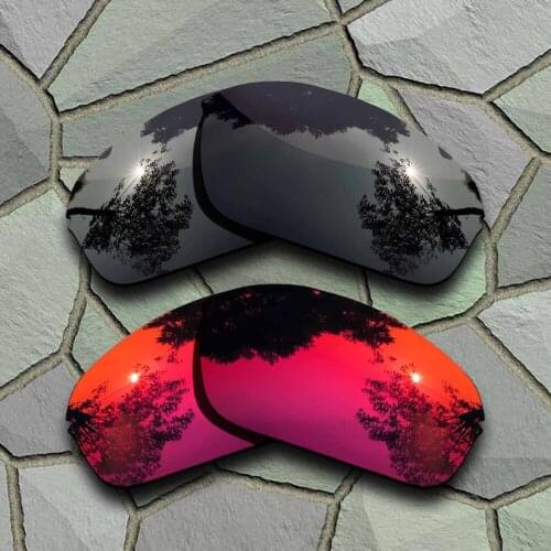 Grey Black&Violet Red Sunglasses Polarized Replacement Lenses for Oakley Half Wire 2.0