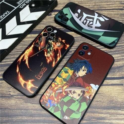Anime Demon Slayer soft Case For iPhone 11 12 Pro Max mini 7 8 6 6S Plus XR X XS MAX se 2 silicone phone Cover Giyuu fundas capa