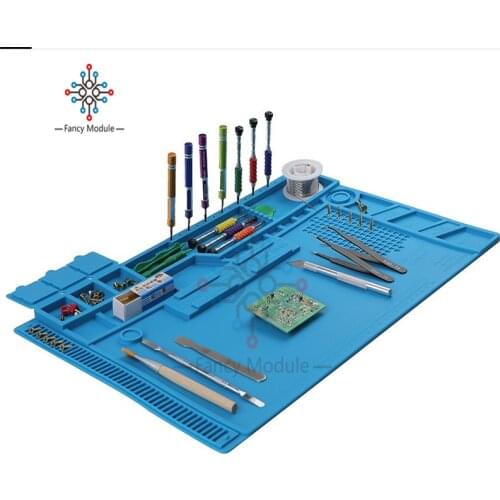 Soldering Station Silicone Heat Insulation Working Pad Mat Platform S-160 S-170 S-180 for BGA Soldering Repair with Magnetic