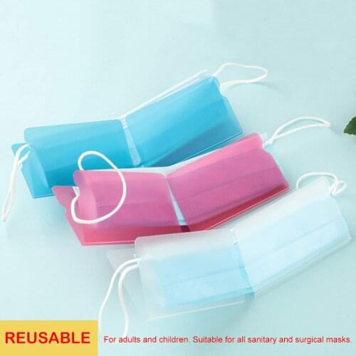 3pcs/Pack Mask Storage Clips Foldable Portable Reusable Mask Folder Holder for Adults Children Organizer plastic Eco-Friendly