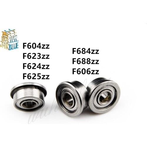 Thrust Bearing 10pcs Flange Ball Bearings F604zz F623zz F624zz F625zz F684zz F688zz F606zz 3d Printers Parts Pulley Wheel Part