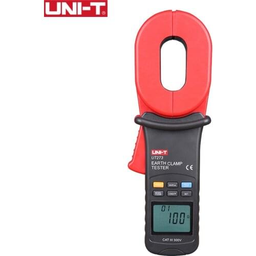 UNI-T Clamp Earth Ground Tester 10000 Counts Auto Range Resistance Tester Ohmmeter with Data Storage LCD Backlight UT273 UT275
