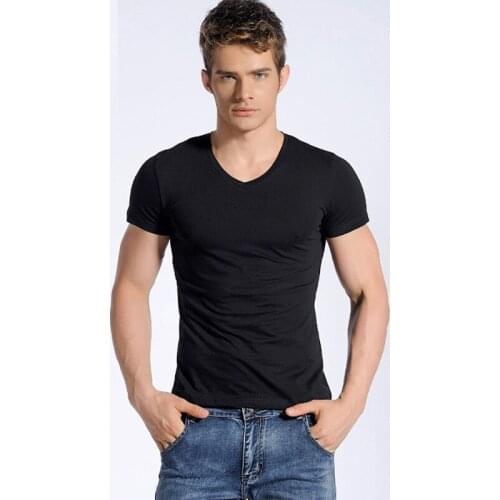 [high elastic ultra-thin] summer short sleeve T-shirt, young Korean version, thin short sleeved mens casual T-shirt