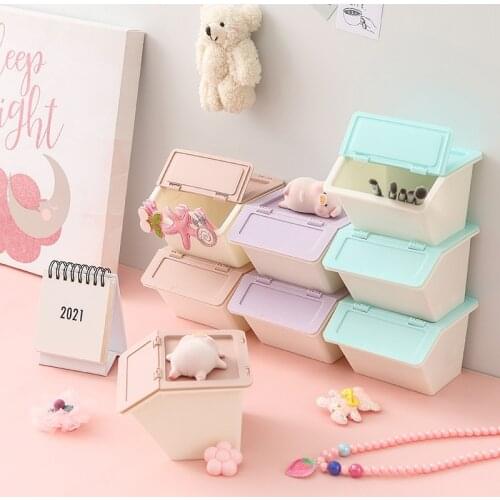 W&G Ins Organizer Japan Korean Storage Box Students Cosmetic Box Desktop Mini Storage Box Storage Sorting Box Jewelry Box