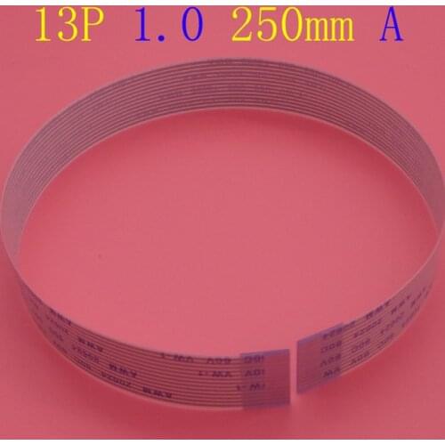1pcs/lot 13pin New FFC FPC flat flexible cable 1.0mm pitch 13 pin A Forward Length 250mm Width 14mm 13p Ribbon Flex Cable