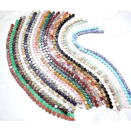 10*10mm Natural stone lapis Quartz crystal Turquoises tiger eye Round beads for Diy Jewelry making necklace Accessories 40pcs