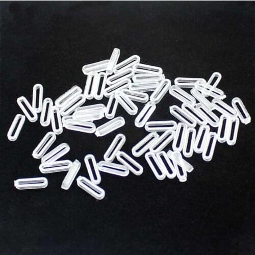 100Pcs/Lot Slide Charms Rubber Stopper For Bracelet Jewelry Making 8mm 10mm Slide Letter Wristband DIY BOSHI Jewelry Accessories