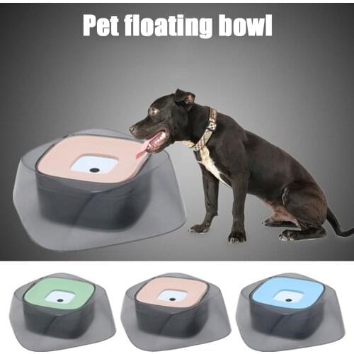 1400ml Pet Dog Bowls Floating Not Wetting Mouth Cat Bowl No Spill Drinking Water Feeder Plastic Portable Dog Bowl
