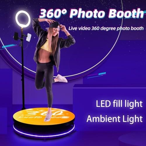 360 Photobooth Machine Flight Case Automatic Machine Slow Motion Rotating Portable Selfie Platform Spin Degree Photo Booth Stand