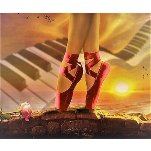 5D Diy Diamond Painting Cross Stitch Ballet Shoes Home Decoration Full Rhinestones Mosaic Inlay Diamond Embroidery Handcraft