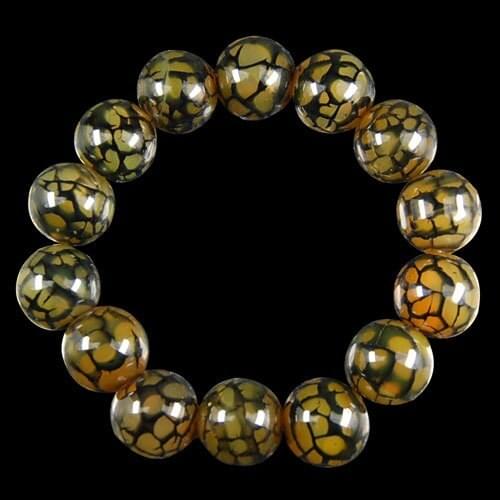 Free Shipping Fashion Jewelry Dragon Carnelian Ball Beads Stretch Bracelet 7" B0373