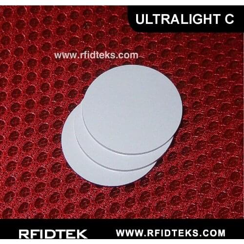 CT30mm RFID PVC Coin Transponders RFID PVC Industry Disc Tag 13.56MHZ 1536BITS R/W ISO14443Awith Ultralight C Chip
