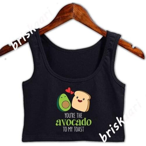 Valentines Day Youre The Avocado To My Toast Crop Top Women Fitness Spring Designing Tank Top Family S-XXL Basic Solid Girl Vest