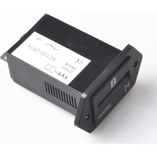 Fashionac100-250V 6 Digits Hour Meter Complete Sealed Quartz Timer Counter For Generator Boats Automobiles ATV UTV Go Carts