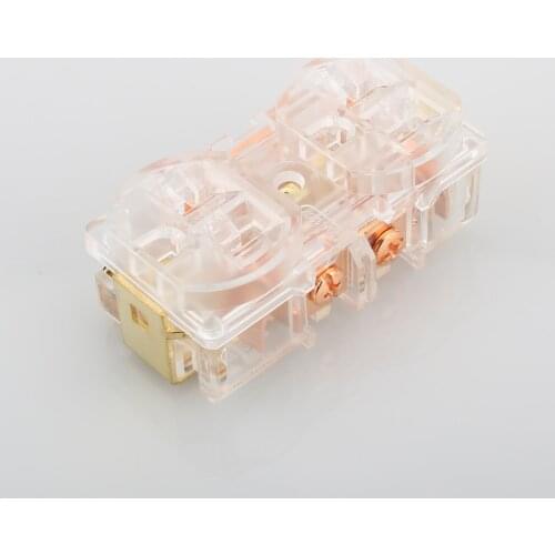 Hifi X 2pcs Transparent HIFI AC Power Bar trip US Socket Receptacle wall outlet