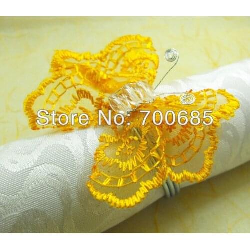Napkin rings,acrylic lace butterfly for wedding