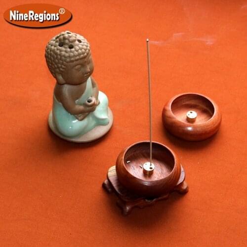 Wholesale Rosewood Burner with 4 Holes Copper Holder for incense sticks home living room incense censer decoration