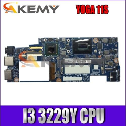 Akemy VIUU4 NM-A121 Motherboard For Lenovo YOGA 11S Laptop Motherboard CPU I3 3229Y DDR3 100% Test Work