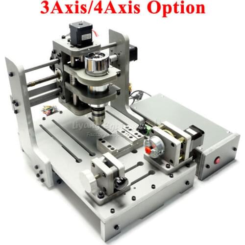 Mini diy cnc router 2030 usb 4axis 300w for engraving milling metal pcb plastic with Mach3 controller drill chuck cnc tool kit
