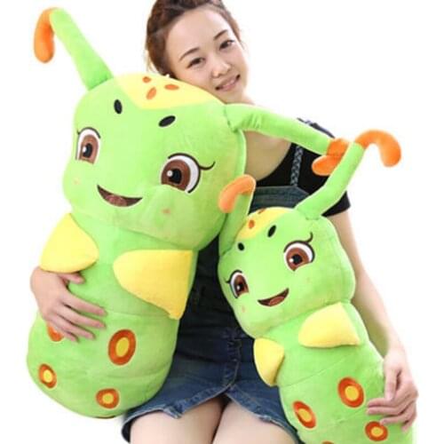 Fancytrader Soft Stuffed Green Caterpillar Plush Toys Cartoon Animals Worm Pillow Doll 90cm 35inch Gifts for Children