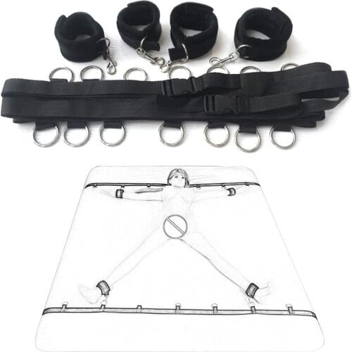 Sex Toys For Woman Couples Sex Products Bed BDSM Bondage Restraints Handcuffs Open Leg Sex Bondage Set Fetish Sex Furniture