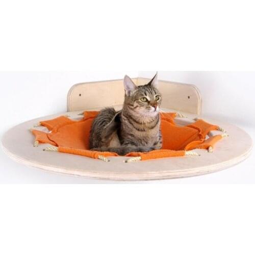 Wall-mounted cat wall solid wood cat springboard jumping platform cat climbing frame pine wall corner cat litter