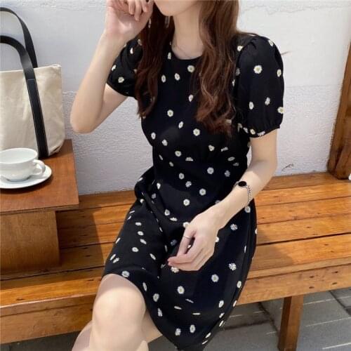 Plus Size New Summer Dress Girls Party Female Vintage Dress print short Sleeve Women Dresses oversize Robe Vestido
