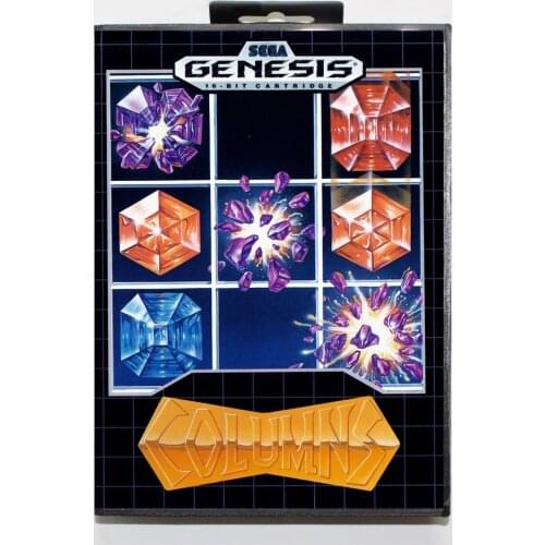 New 16 bit MD game card - columns with Retail box For Sega genesis system