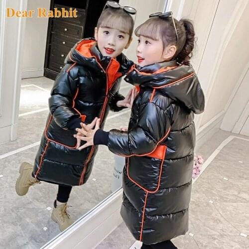 -30 degrees Girls clothing Winter Warm down Cotton Jacket Child waterproof Hooded Coat boys Thicken Outerwear kids Clothes parka