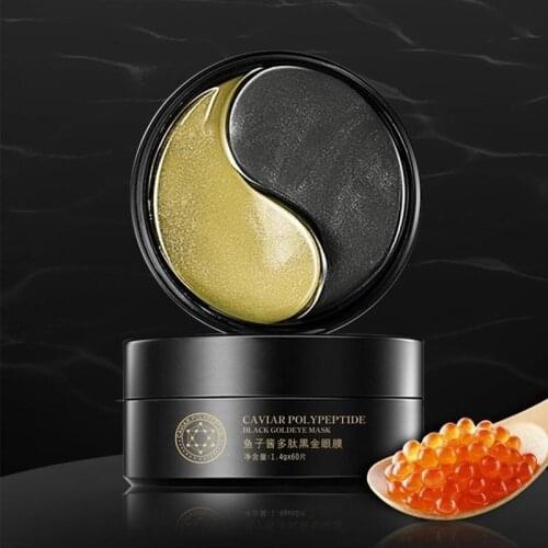 60pcs 2-color Eye Mask Caviar Snake Venom Peptide Eye Patches Under Eye Pad Bags Dark Circles Removal Anti Age Moisturizing Mask