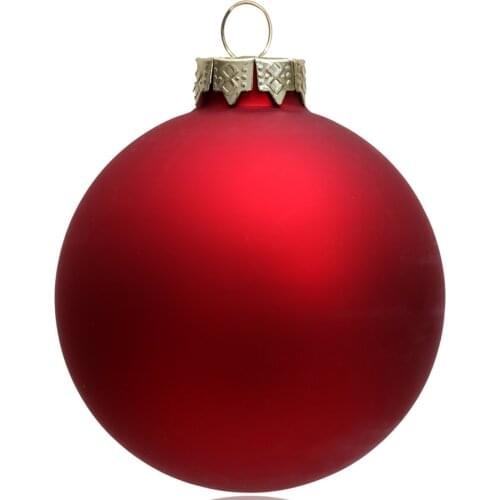 Promotion - 5PCS/PAK, Home Event Party Christmas Xmas Decoration Ornament 80mm Painted Red Glass Bauble Ball - Matte