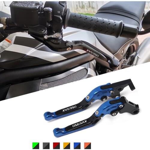 With Logo For Yamaha XVS950 XVS 950 Motorcycle CNC Aluminum Adjustable Folding Fold Extendable Brake Clutch Levers Accessories