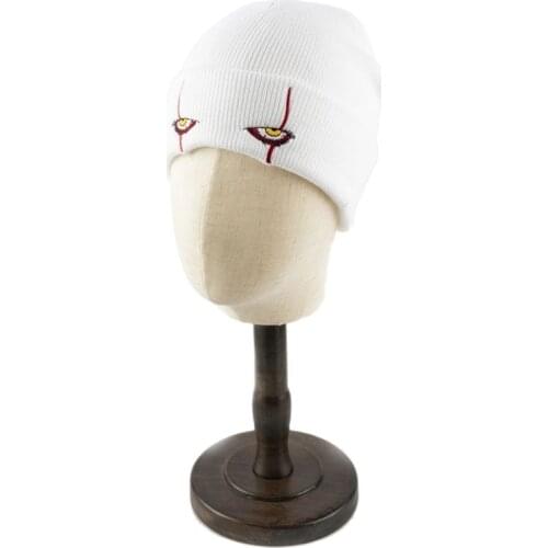 Winter Autumn Acryli Embroidery Knitting Unisex Beanie Hats for Women Ski Outdoor Keep Warm Ponytail Cold Cap Men Child W93