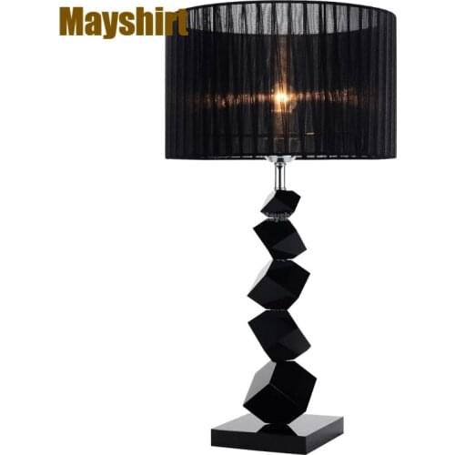 Modern Black K9 Crystal Table Lamps for Living Room Bedroom Bedside Home Decor Led Table Lamp Light Luxury Study Light Fixture