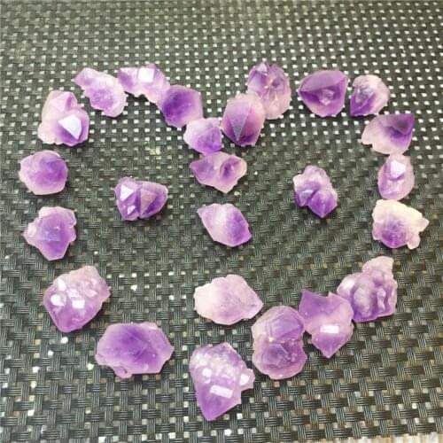 Special offer 100g natural stones and minerals amethyst quartz crystal cute cluster flower healing crystals for home decoration