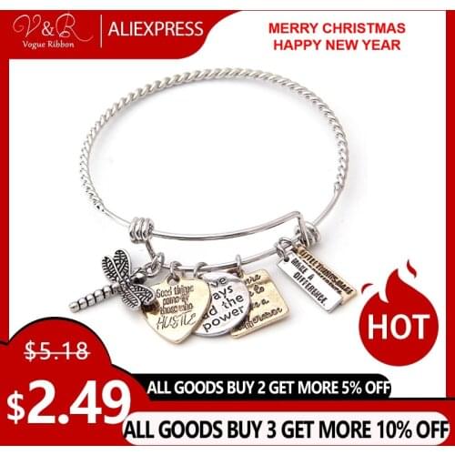 Antique gold/ rhodium plated stretch bracelet twisted bracelet with dragonfly/ heart/ round/ square/rectangle pendant alex & ani