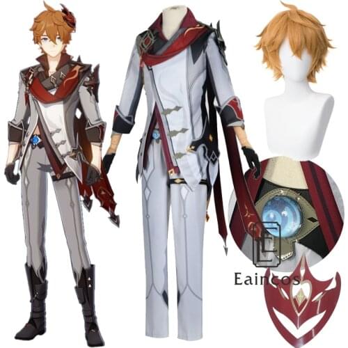 Tartaglia Cosplay Game Genshin Impact Costume Wigs Mask Project Anime Accessories Halloween Party Uniform Outfit