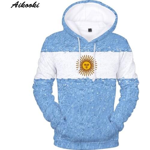 Sidno Argentine National Flag 3D Hoodies Sweatshirts Men/Women Hooded 3D Print Argentina Flag Spring Winter Hoody Boys Top