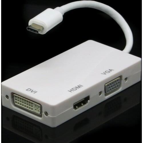 USB3.1 Type-C to HDMI / VGA / DVI Adapter for Notebook/Laptop Supports 1080P HD
