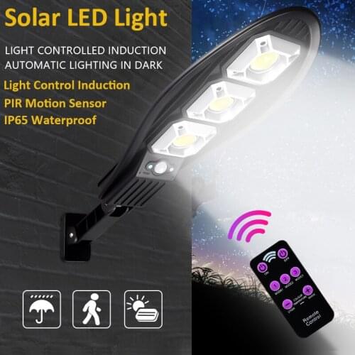 Power Waterproof LED Solar Light PIR Motion Sensor Remote Control Outdoor Lighting Garden Wall Street Solar Charging Lamp Campin