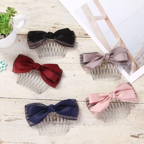 Fashion Metal Hairgrip For Women Girls Korean Hair Clip Comb Bowknot Hairpins Wedding Hair Accessories
